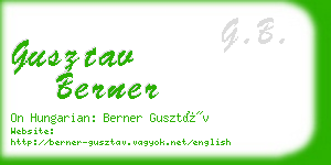 gusztav berner business card